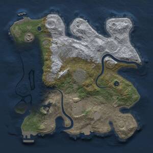 Thumbnail Rust Map: Procedural Map, Size: 3000, Seed: 10294, 11 Monuments