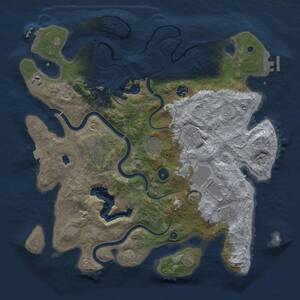 Thumbnail Rust Map: Procedural Map, Size: 4000, Seed: 5501, 14 Monuments