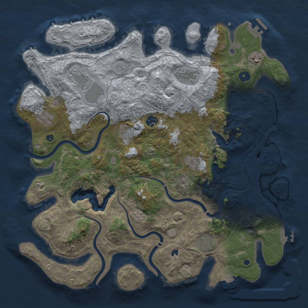 Rust Map: Procedural Map, Size: 4250, Seed: 186013960, 15 Monuments