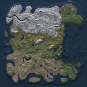 Thumbnail Rust Map: Procedural Map, Size: 4750, Seed: 18102025, 17 Monuments