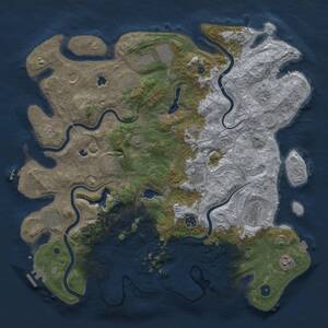 Thumbnail Rust Map: Procedural Map, Size: 4500, Seed: 1532225921, 17 Monuments