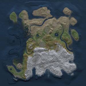 Thumbnail Rust Map: Procedural Map, Size: 3300, Seed: 1178939617, 12 Monuments