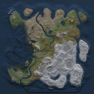 Thumbnail Rust Map: Procedural Map, Size: 3500, Seed: 589237194, 15 Monuments
