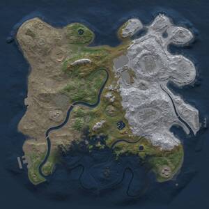 Thumbnail Rust Map: Procedural Map, Size: 3600, Seed: 8779901, 15 Monuments