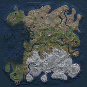 Thumbnail Rust Map: Procedural Map, Size: 4500, Seed: 29517248, 16 Monuments