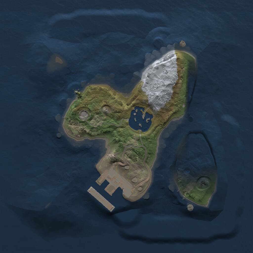 Rust Map: Procedural Map, Size: 1600, Seed: 239697212, 3 Monuments