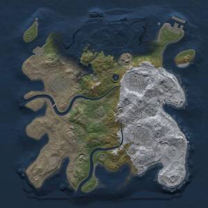 Thumbnail Rust Map: Procedural Map, Size: 3000, Seed: 545811, 12 Monuments