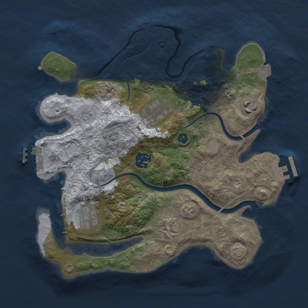 Rust Map: Procedural Map, Size: 3000, Seed: 2025101815, 12 Monuments