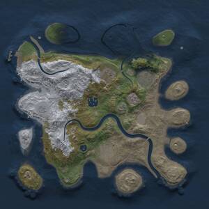 Thumbnail Rust Map: Procedural Map, Size: 3000, Seed: 9994, 10 Monuments