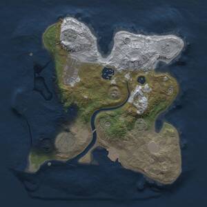 Thumbnail Rust Map: Procedural Map, Size: 2500, Seed: 621327655, 9 Monuments