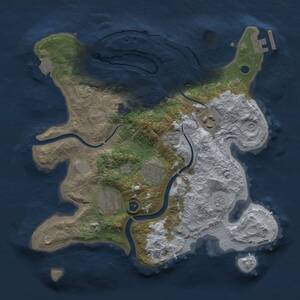 Thumbnail Rust Map: Procedural Map, Size: 3000, Seed: 1428075066, 9 Monuments