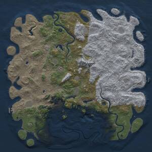 Thumbnail Rust Map: Procedural Map, Size: 6000, Seed: 789632145, 17 Monuments