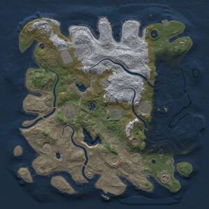 Thumbnail Rust Map: Procedural Map, Size: 4000, Seed: 10172025, 15 Monuments