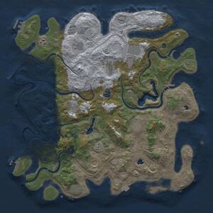 Thumbnail Rust Map: Procedural Map, Size: 4500, Seed: 956642827, 16 Monuments