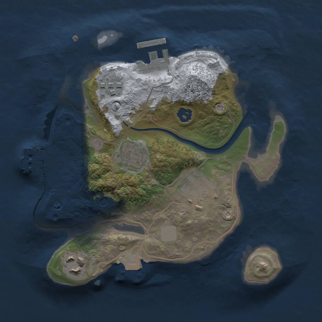 Rust Map: Procedural Map, Size: 2200, Seed: 113128096, 8 Monuments