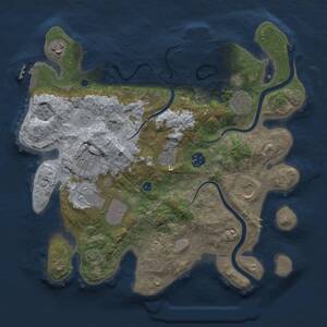 Thumbnail Rust Map: Procedural Map, Size: 3500, Seed: 3121989, 14 Monuments