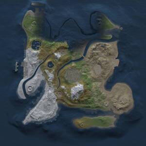 Thumbnail Rust Map: Procedural Map, Size: 2300, Seed: 9000, 8 Monuments