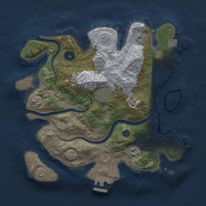 Thumbnail Rust Map: Procedural Map, Size: 3000, Seed: 1636470018, 9 Monuments