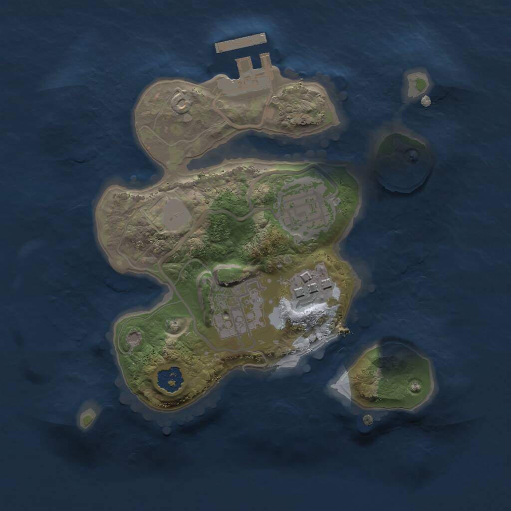 Rust Map: Procedural Map, Size: 2000, Seed: 1901, 5 Monuments