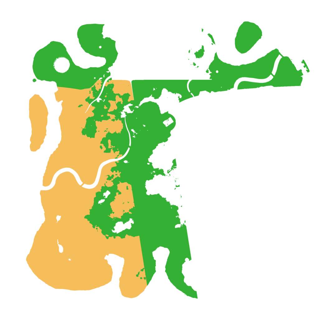 Biome Rust Map: Procedural Map, Size: 3600, Seed: 882555