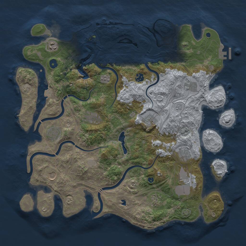 Rust Map: Procedural Map, Size: 4250, Seed: 124429488, 16 Monuments