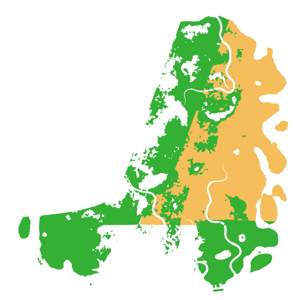 Biome Rust Map: Procedural Map, Size: 6000, Seed: 50005