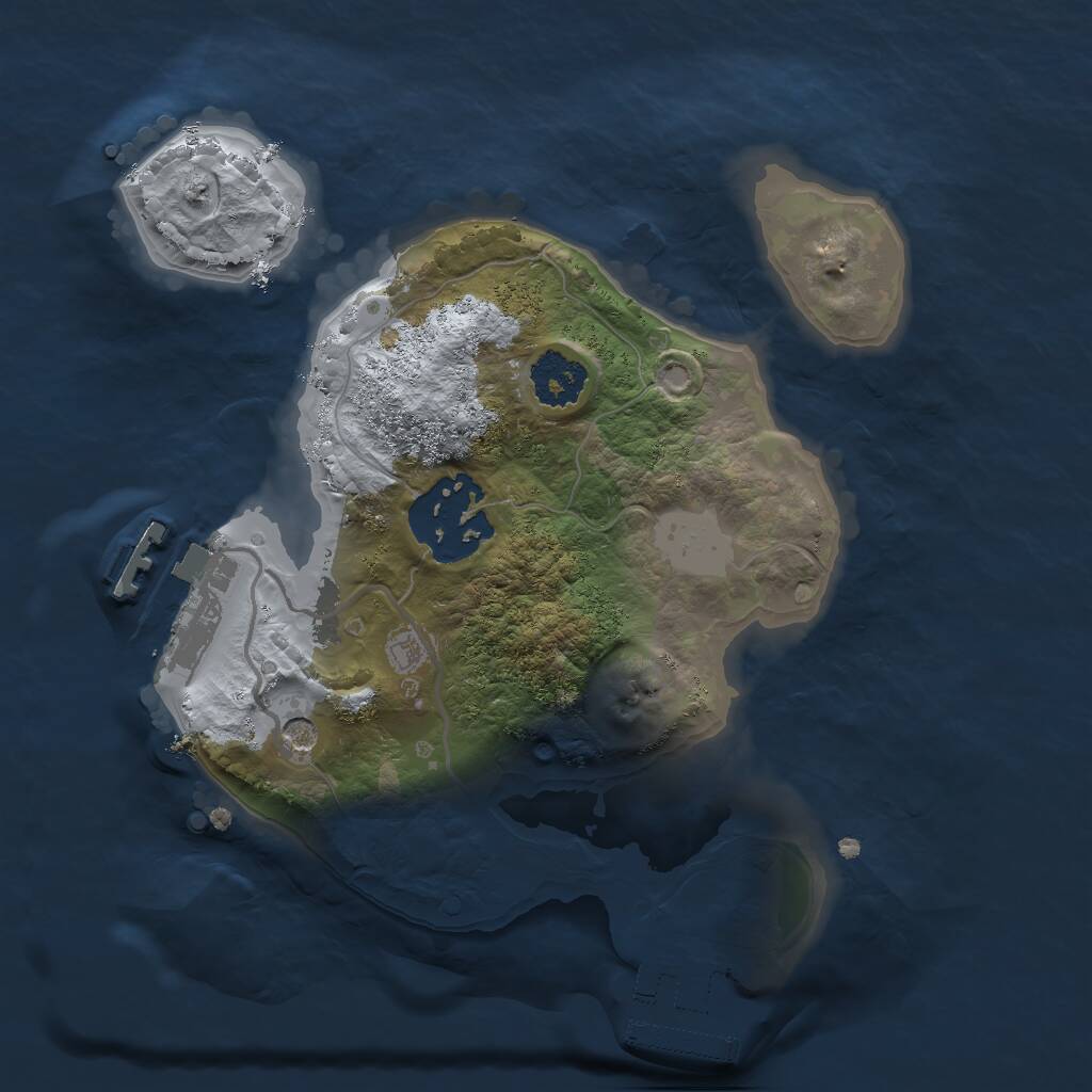 Rust Map: Procedural Map, Size: 2000, Seed: 19102025, 5 Monuments