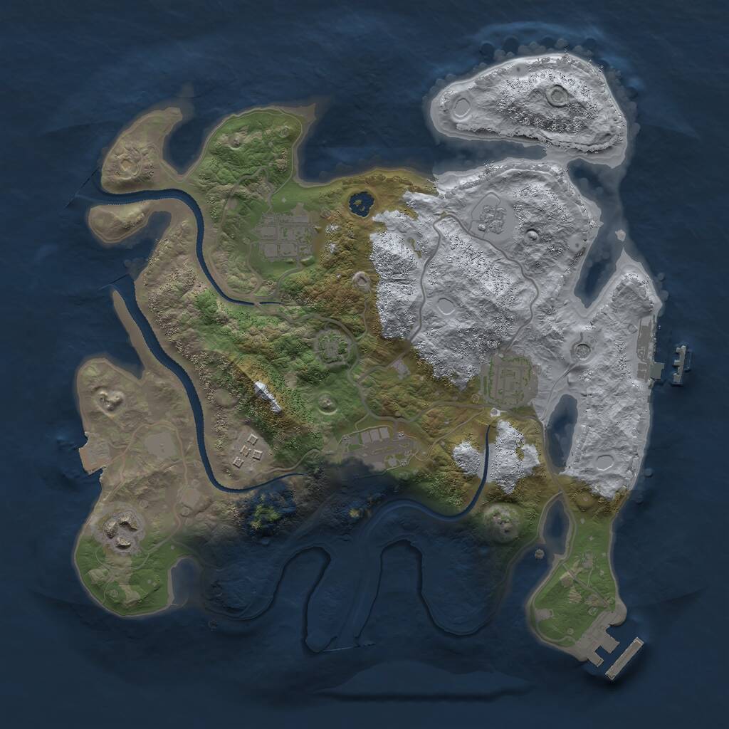 Rust Map: Procedural Map, Size: 3000, Seed: 2025101915, 11 Monuments