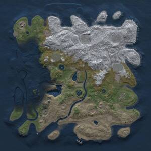 Thumbnail Rust Map: Procedural Map, Size: 4000, Seed: 21865645, 15 Monuments