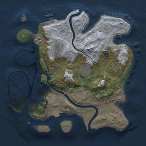 Thumbnail Rust Map: Procedural Map, Size: 3000, Seed: 28545, 10 Monuments
