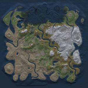 Thumbnail Rust Map: Procedural Map, Size: 4500, Seed: 950284689, 16 Monuments