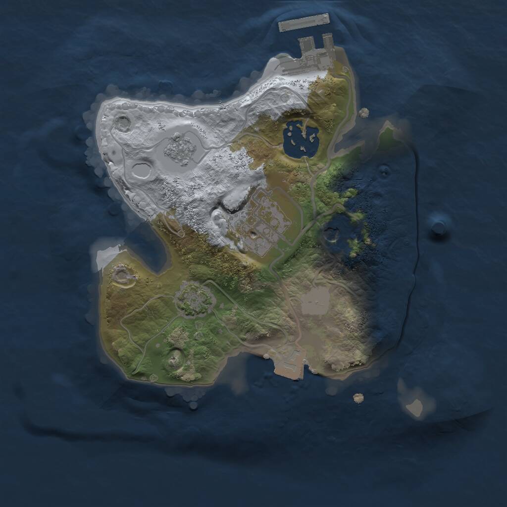 Rust Map: Procedural Map, Size: 2000, Seed: 471970, 7 Monuments