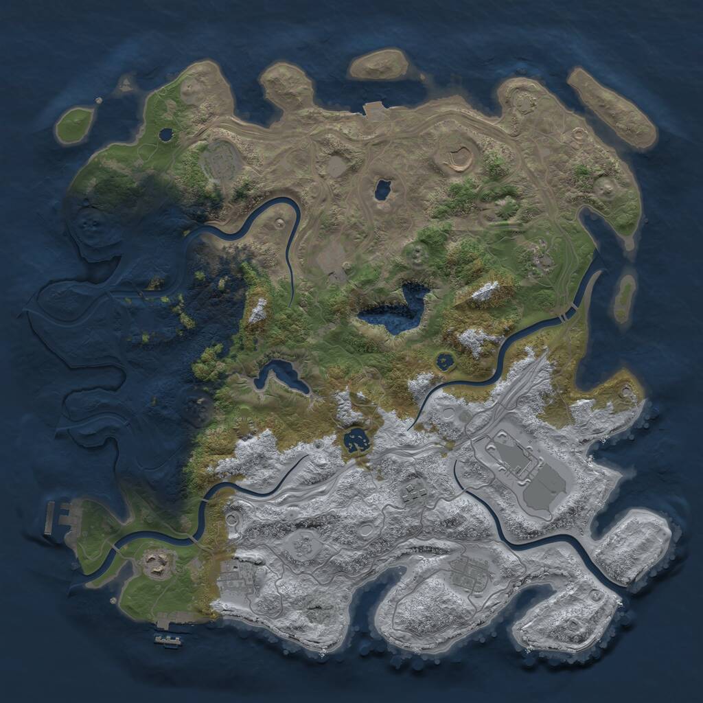 Rust Map: Procedural Map, Size: 4250, Seed: 1779693747, 16 Monuments
