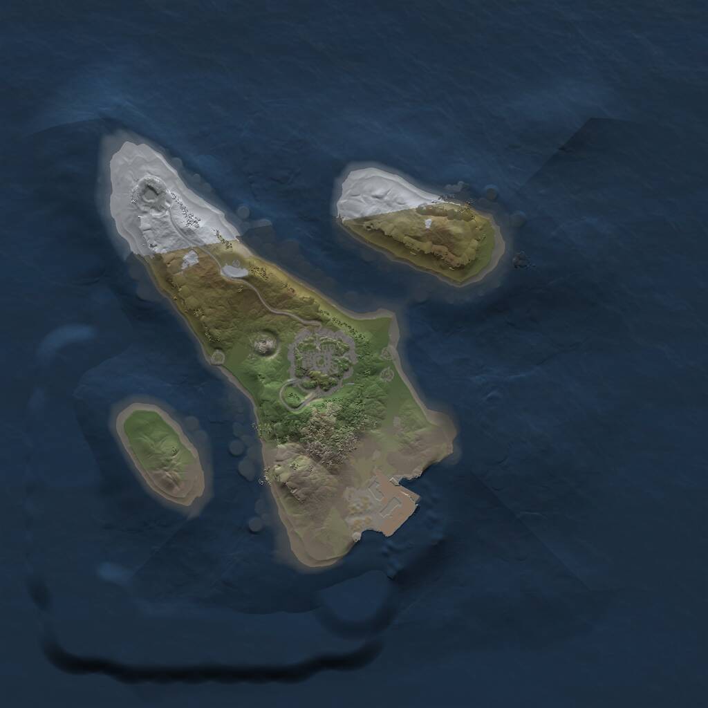 Rust Map: Procedural Map, Size: 1600, Seed: 457745, 2 Monuments