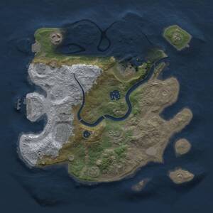 Thumbnail Rust Map: Procedural Map, Size: 3000, Seed: 1370378836, 12 Monuments