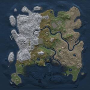 Thumbnail Rust Map: Procedural Map, Size: 4000, Seed: 50005, 15 Monuments