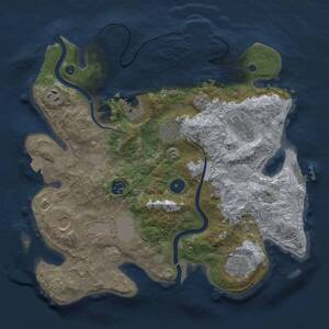 Thumbnail Rust Map: Procedural Map, Size: 3500, Seed: 234567, 15 Monuments