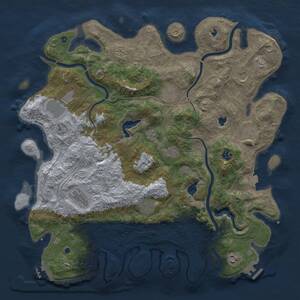 Thumbnail Rust Map: Procedural Map, Size: 4500, Seed: 29364270, 17 Monuments