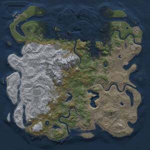 Thumbnail Rust Map: Procedural Map, Size: 5000, Seed: 511057477, 17 Monuments
