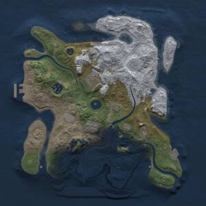 Thumbnail Rust Map: Procedural Map, Size: 3000, Seed: 932468674, 8 Monuments