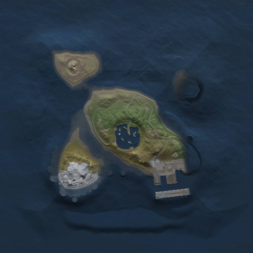 Rust Map: Procedural Map, Size: 1500, Seed: 390778080, 3 Monuments