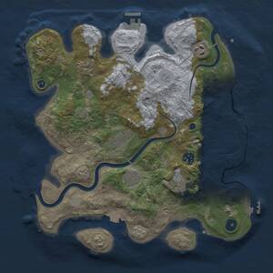 Thumbnail Rust Map: Procedural Map, Size: 3450, Seed: 455, 13 Monuments