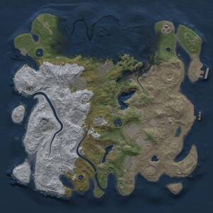 Thumbnail Rust Map: Procedural Map, Size: 4000, Seed: 31468383, 15 Monuments