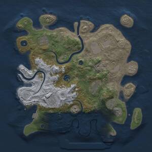 Thumbnail Rust Map: Procedural Map, Size: 3500, Seed: 946217423, 13 Monuments