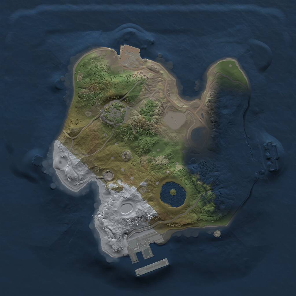 Rust Map: Procedural Map, Size: 1750, Seed: 15614651, 4 Monuments