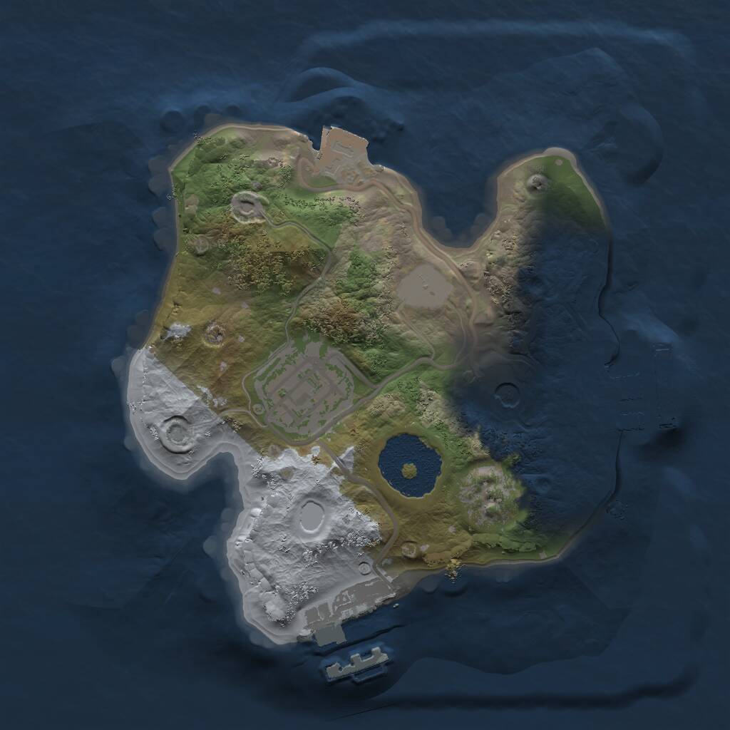Rust Map: Procedural Map, Size: 1800, Seed: 15614651, 5 Monuments