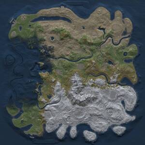 Thumbnail Rust Map: Procedural Map, Size: 5200, Seed: 453, 17 Monuments