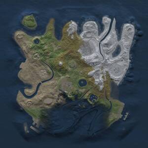 Thumbnail Rust Map: Procedural Map, Size: 2800, Seed: 1856108130, 10 Monuments