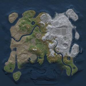 Thumbnail Rust Map: Procedural Map, Size: 3500, Seed: 2032001824, 13 Monuments