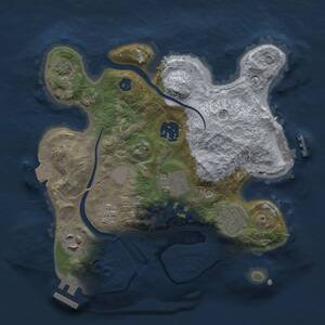 Thumbnail Rust Map: Procedural Map, Size: 2500, Seed: 672410779, 10 Monuments